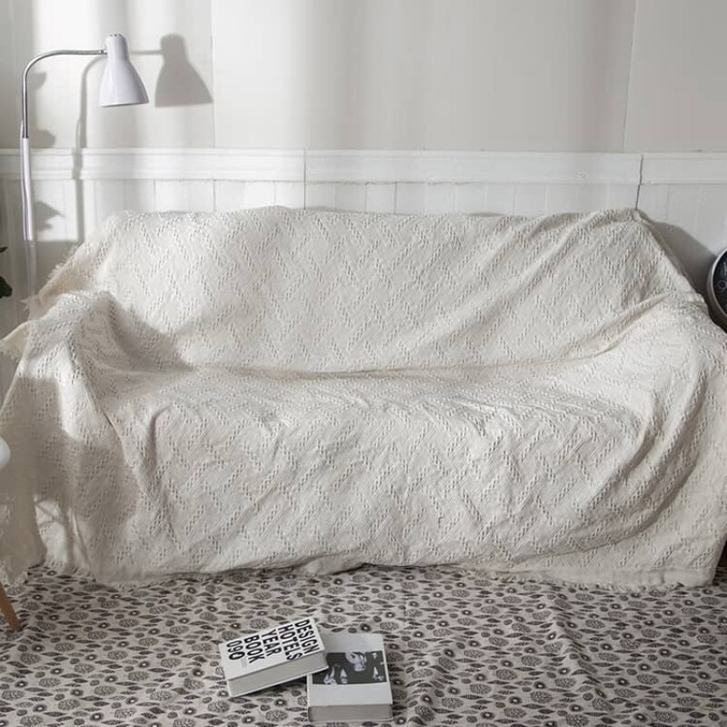 Manta para Sillon y Cama 130x180 cm blanco