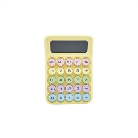 Calculadora 12 digitos color pastel Amarillo