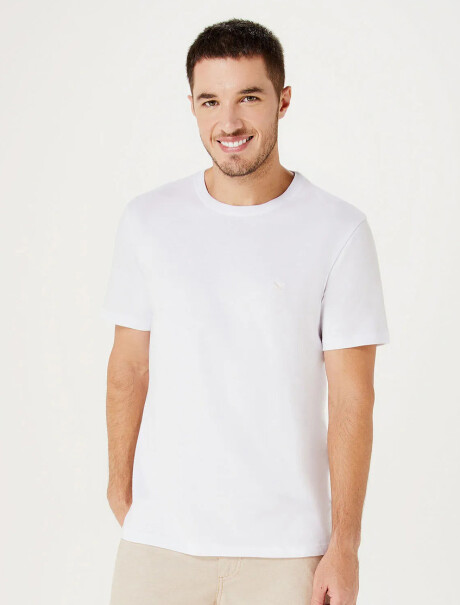 CAMISETA BÁSICA WORLD CON BORDADO BLANCO