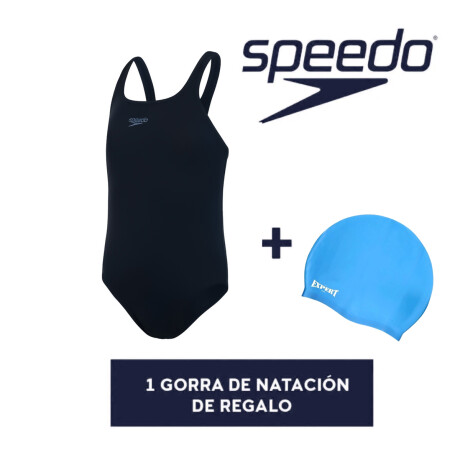 Malla Speedo Natación Anticloro Niña Piscina + Regalo Azul