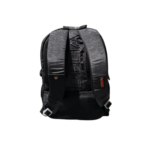 Mochila escolar espalda 17" con útiles Negro