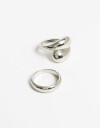 Sets Anillos Metal Set De Anillos De Metal - Plateado Rodio