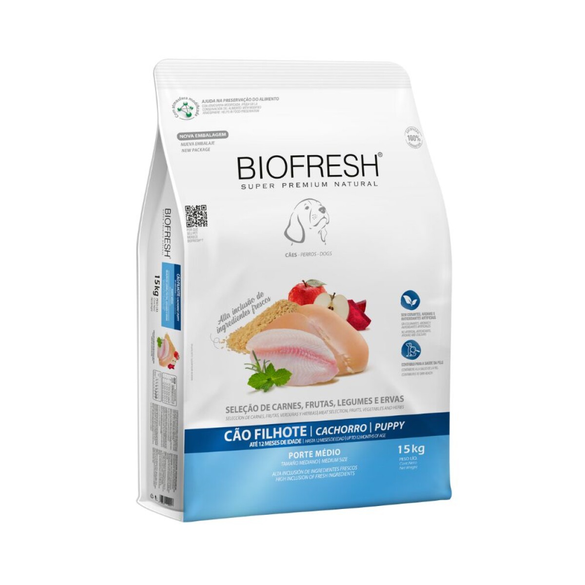 Biofresh Perro Cachorro Raza Mediana 15kg | Crecimiento 