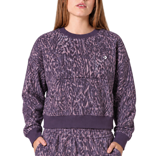 BASIC CROP HOODIE - CONVERSE VIOLETA