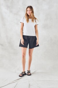 Remera Algodon Elastano Gris Melange