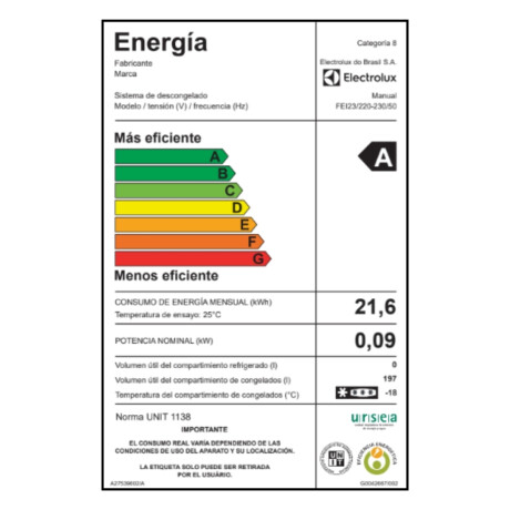 Freezer Electrolux EL-FEI23 inverter Freezer Electrolux EL-FEI23 inverter