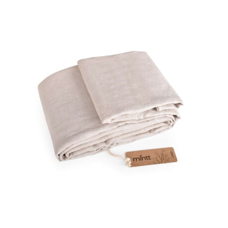 Juego de Sábanas Lino Lavado Algodón Percal 165 grs Super King Crudo