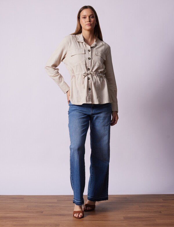 Sobrecamisa Lino BEIGE