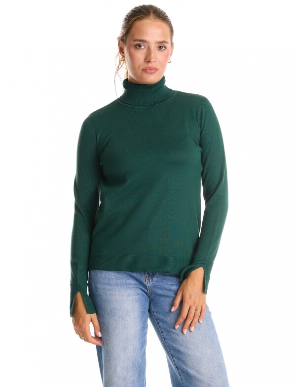 Polera Basica VERDE OSCURO