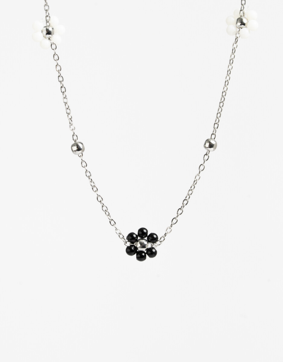 Collar Corto Beads Flores 