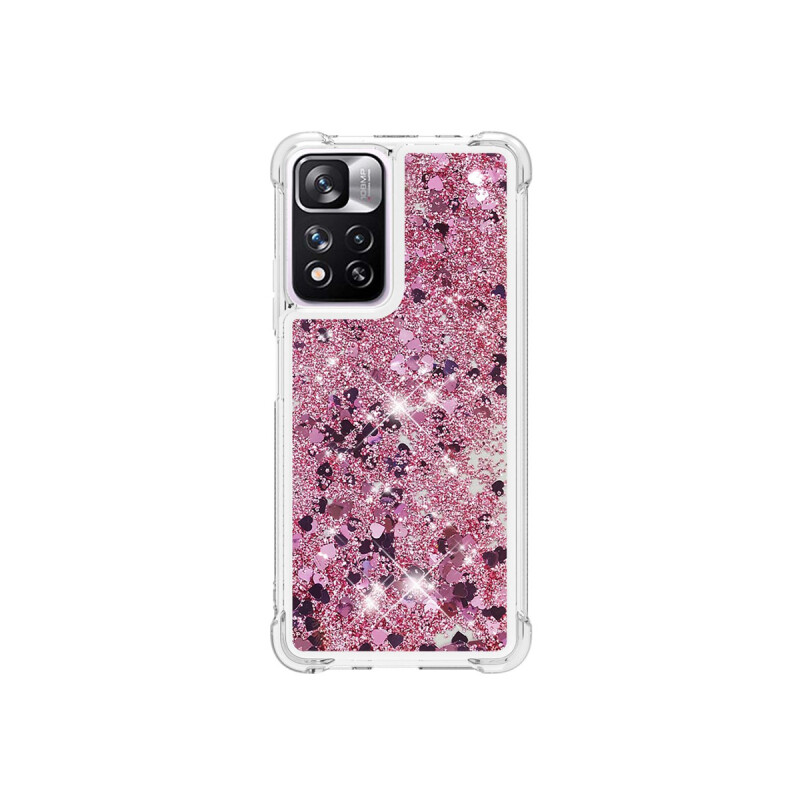 Protector Xiaomi Redmi Note 11 Pro con brillos de color rosa Protector Xiaomi Redmi Note 11 Pro Con Brillos De Color Rosa