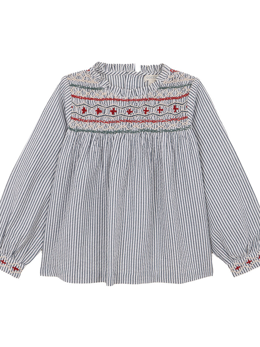 Blusa Con Nido De Abeja Turquesa Oscuro