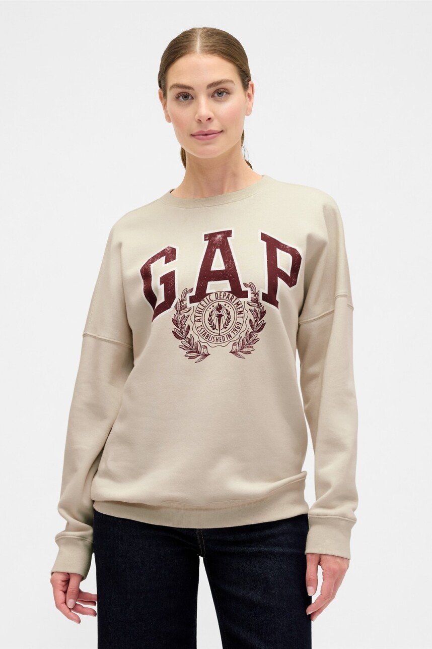 Buzo Deportivo Logo Gap Oversized Mujer Chino