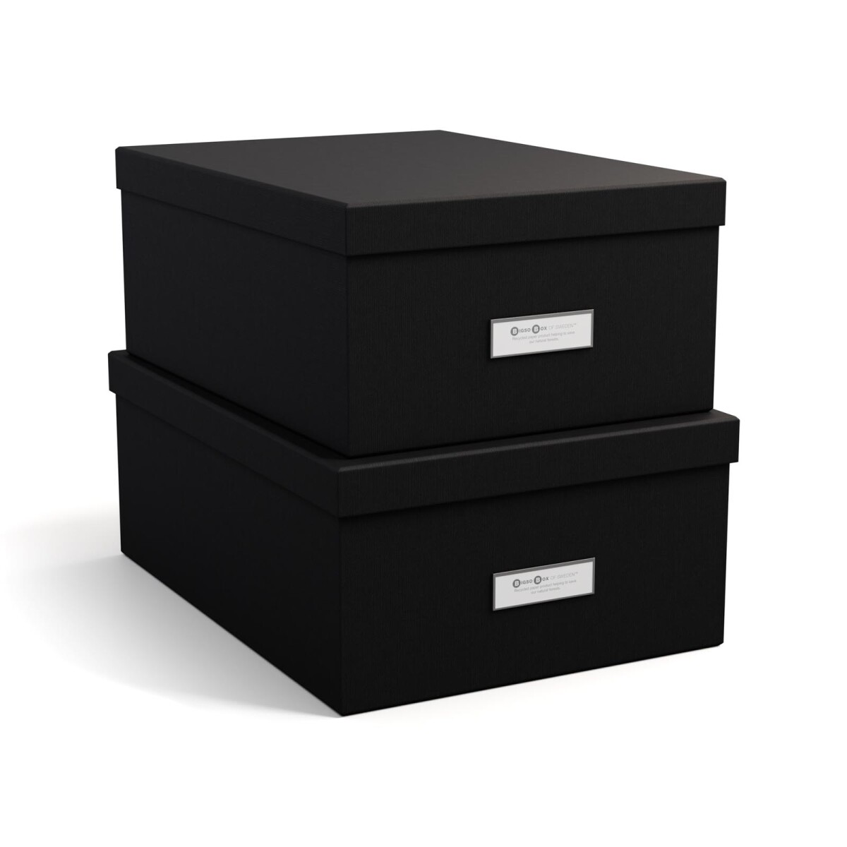 SET 2 CAJAS ORG C/TAPA - PAPEL NEGRO ULRIKA 