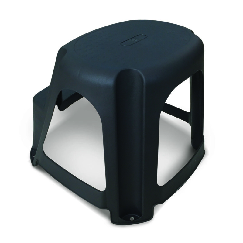 Banqueta 2 escalones soporta 100 kg NEGRO