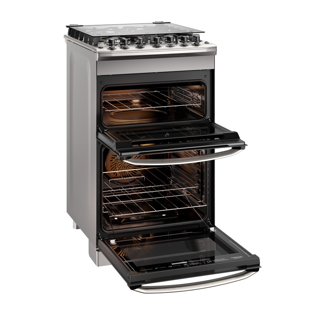 Cocina 4 Hornallas Doble Horno Inox Acero inoxidable