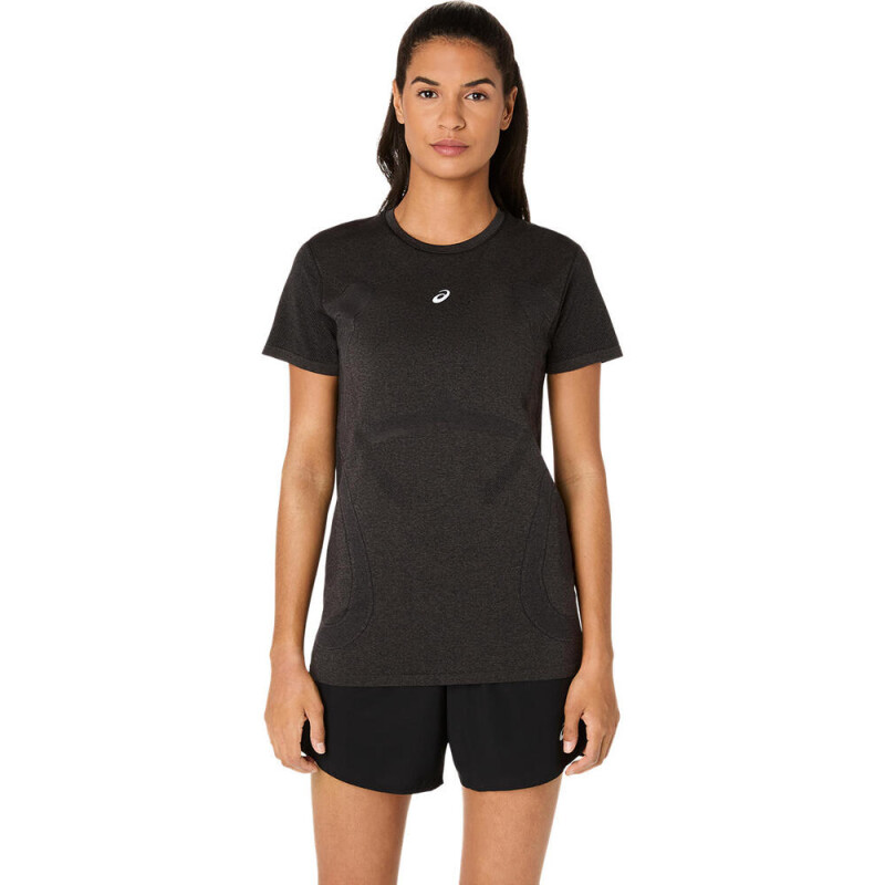 Polo Running Road Seamless Ss Mujer Performance Black/graphite Grey