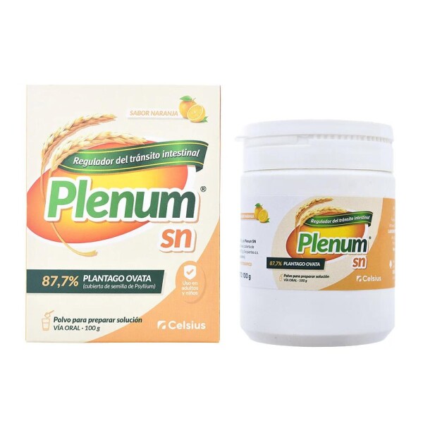 Plenum SN sabor naranja x 100gs - Suplemento de Fibra Psyllium Plenum SN sabor naranja x 100gs - Suplemento de Fibra Psyllium