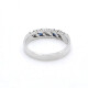 Anillo En Oro Blanco 18K, Brillantes Y Zafiros Anillo En Oro Blanco 18K, Brillantes Y Zafiros