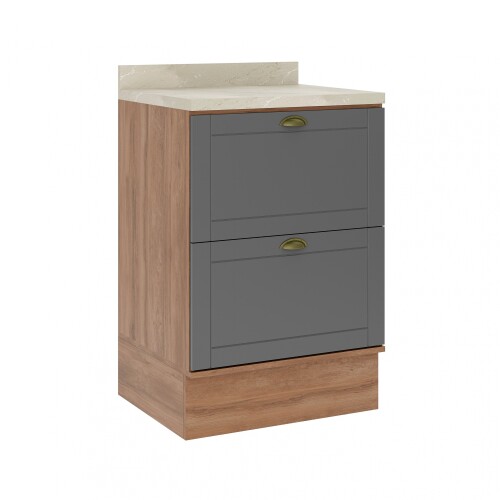 Bajo Mesada Americana con Cajones 60 Gris Bajo Mesada Americana con Cajones 60 Gris