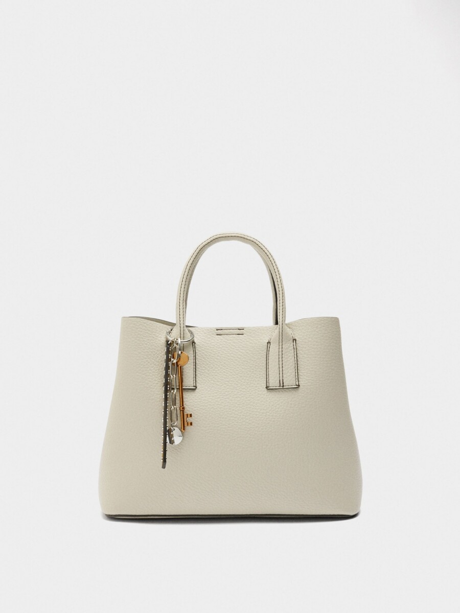 Bolso Tote Con Textura crudo