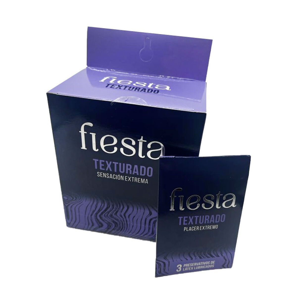 Preservativo FIESTA (DISPLAY 12 Cajitas de 3) - Texturado 