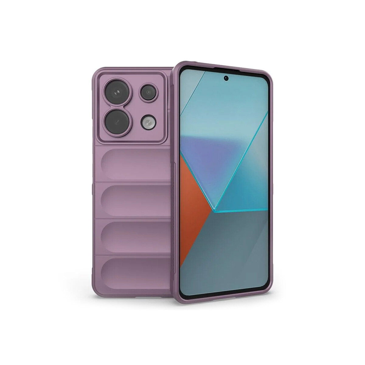 Protector Xiaomi Redmi Note 13 Pro 5G engomado con textura color púrpura 