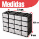 Gavetero organizador de plástico 16 cajones NEGRO