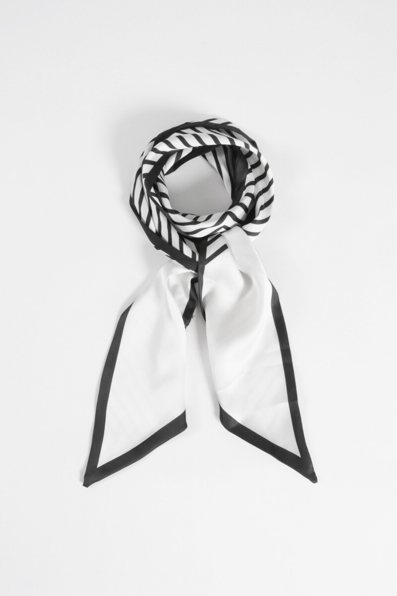 Pañuelo corbatero estampado crudo