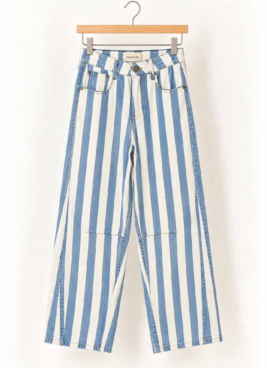 Pantalon Lotus (barrel fit) - Raya Azul 