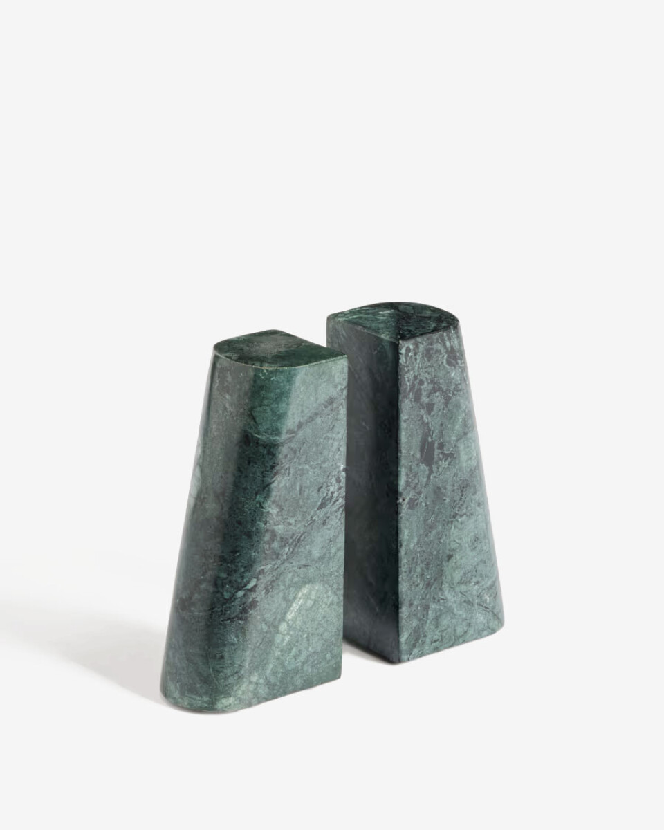 Sujetalibros Serela de mármol verde 