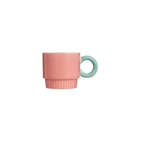 Taza Bicolor de Cerámica Rosado
