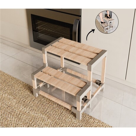 Escalera De Madera 623012 2 Niveles 38X3939Cm Ub BEIGE