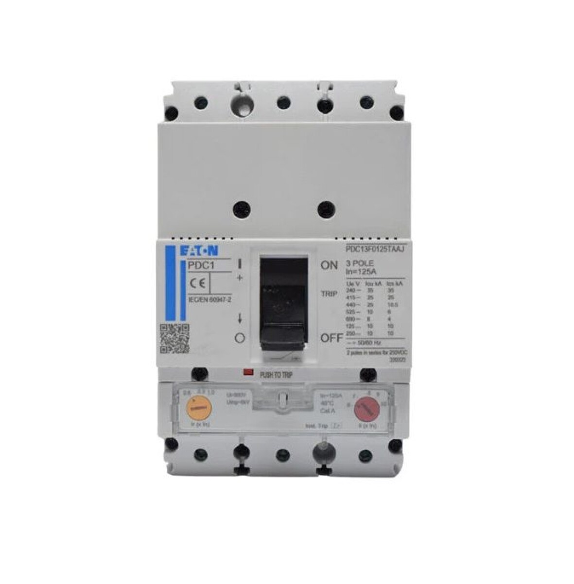 DISYUNTOR REGULABLE PDC 3X 160A 25KA - EATON 