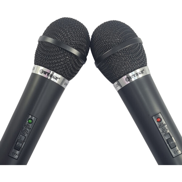 Kit 2 Micrófonos Inalámbricos con Receptor para Karaoke Kit 2 Micrófonos Inalámbricos con Receptor para Karaoke