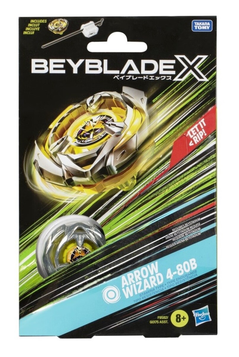 TROMPO BEYBLADE X KIT INICIAL ARROW WIZARD 4-80B 