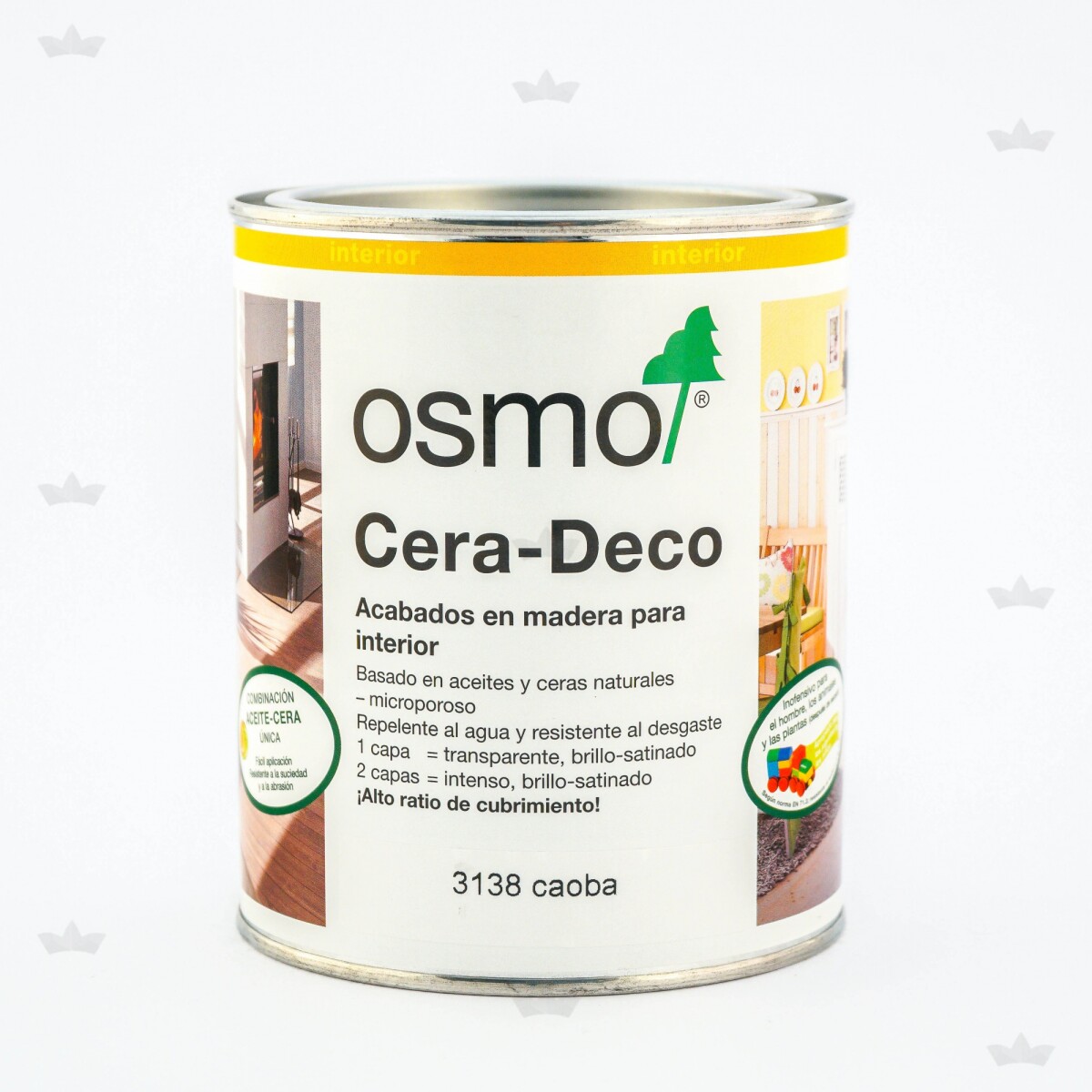 OSMO 3138 CERA-DECO CAOBA TRANSP. 0.75 LT. 