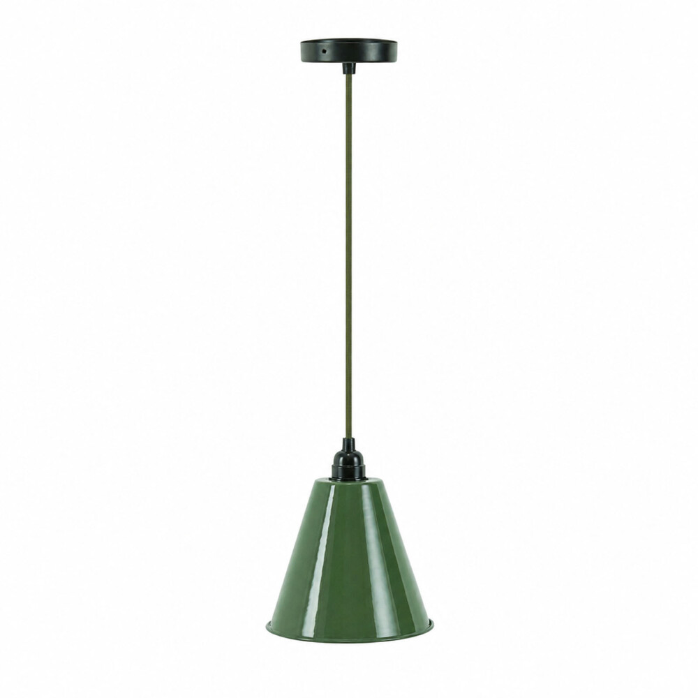 LÁMPARA DE TECHO METAL VERDE 36740