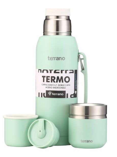 Set Acero 1LT. Mate Folkie Verde Agua