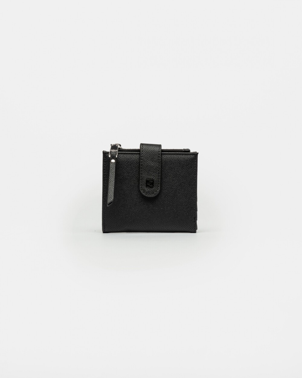 Billetera Rio En Efecto Cuero Saffiano Negro