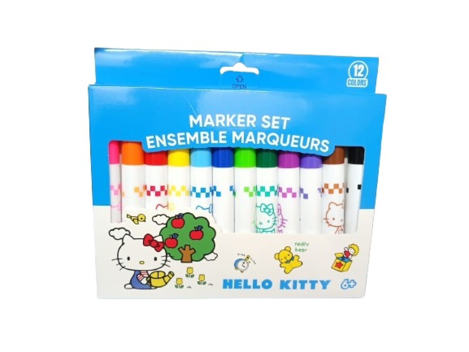Marcadores Hello Kitty 12pcs - azul 