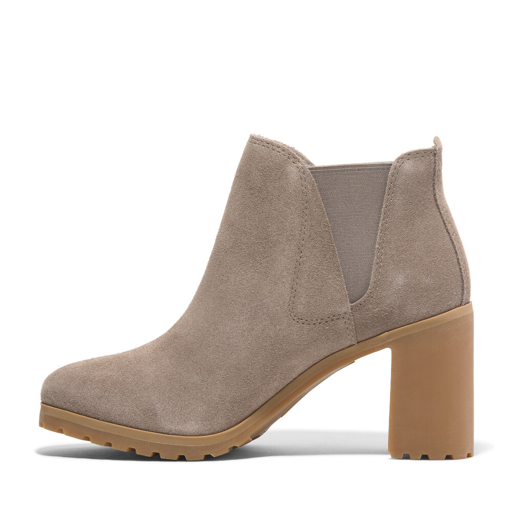 Botas Mid Chelsea Mujer Taupe Suede