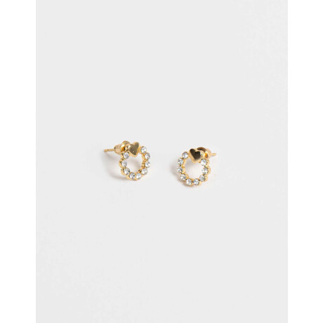 Aros Pasantes Con Strass Dorado