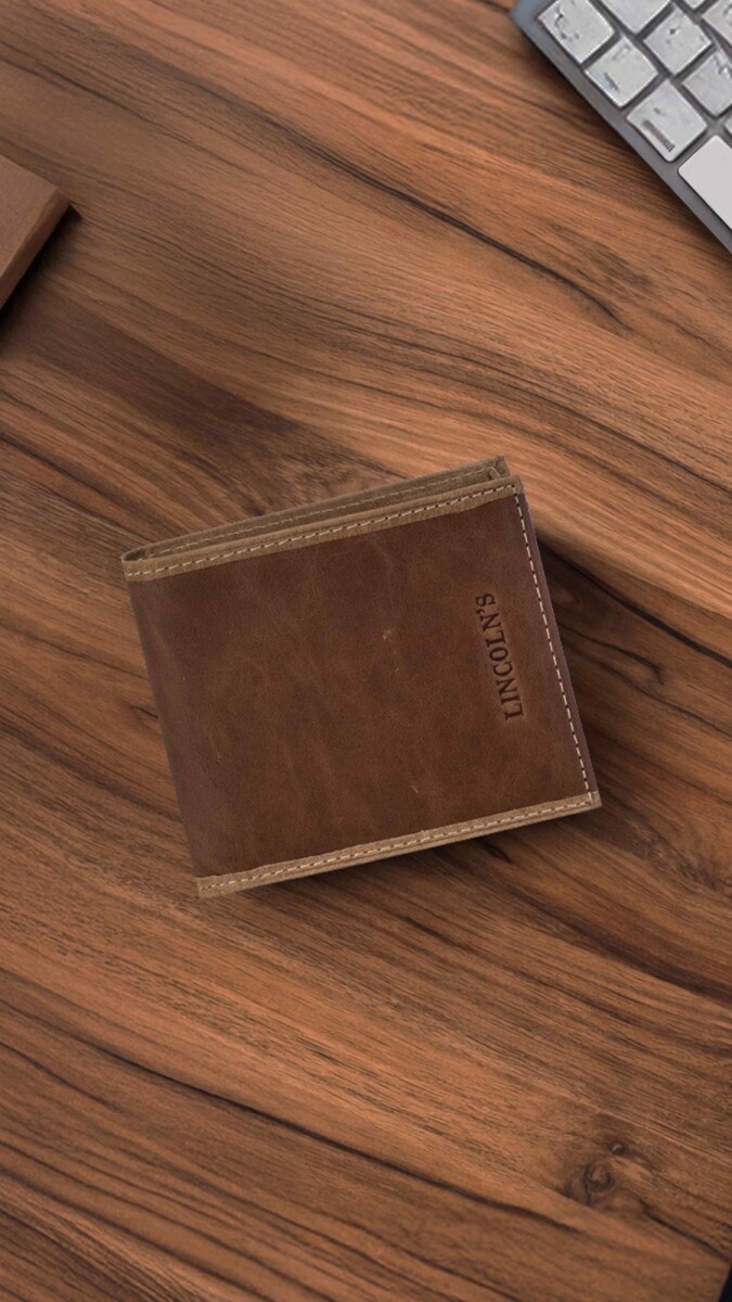 BILLETERA CUERO NEPTUNO - TABACO 