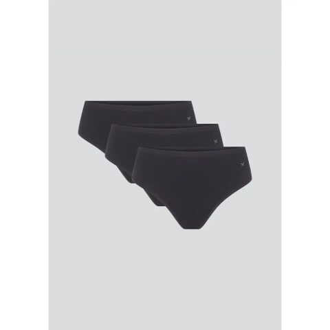 KIT COM 3 CALCINHAS FEM PRETO