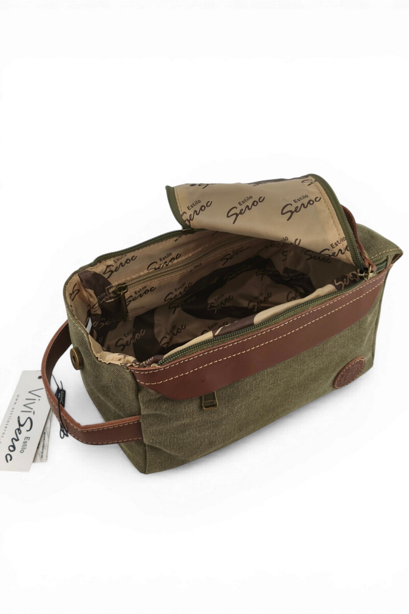 Neceser de Lona Vintage Verde
