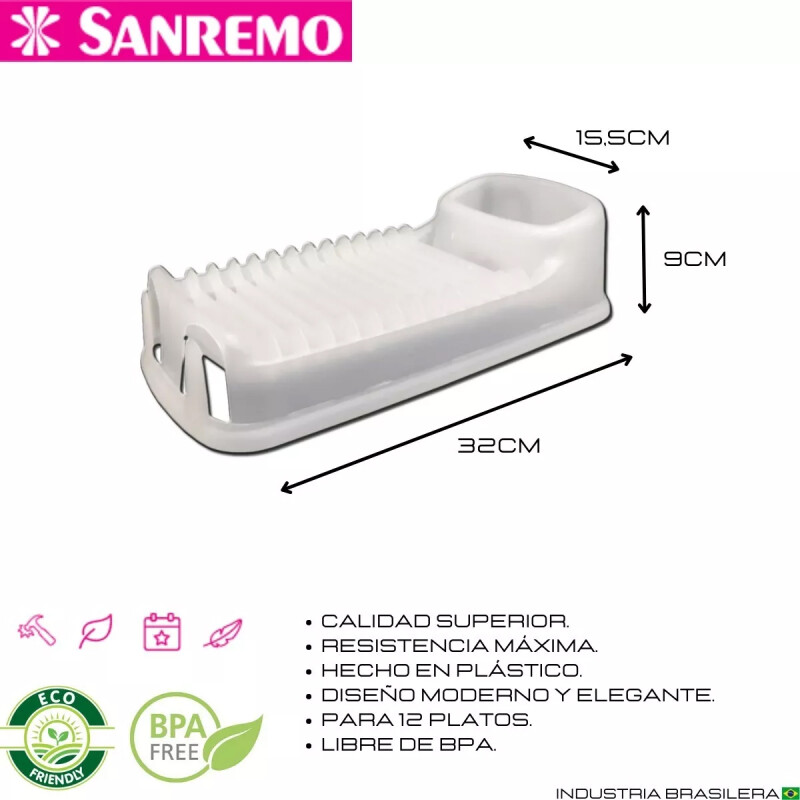 Escurridor de platos pequeño TRANSPARENTE