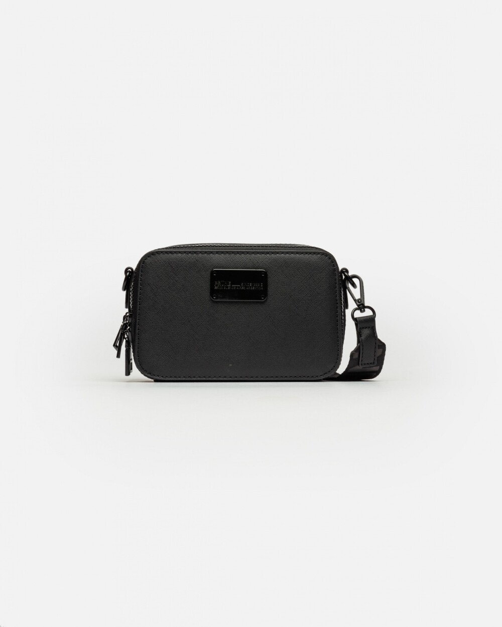 Mini Bag New Penny En Efecto Cuero Zaffiano Negro