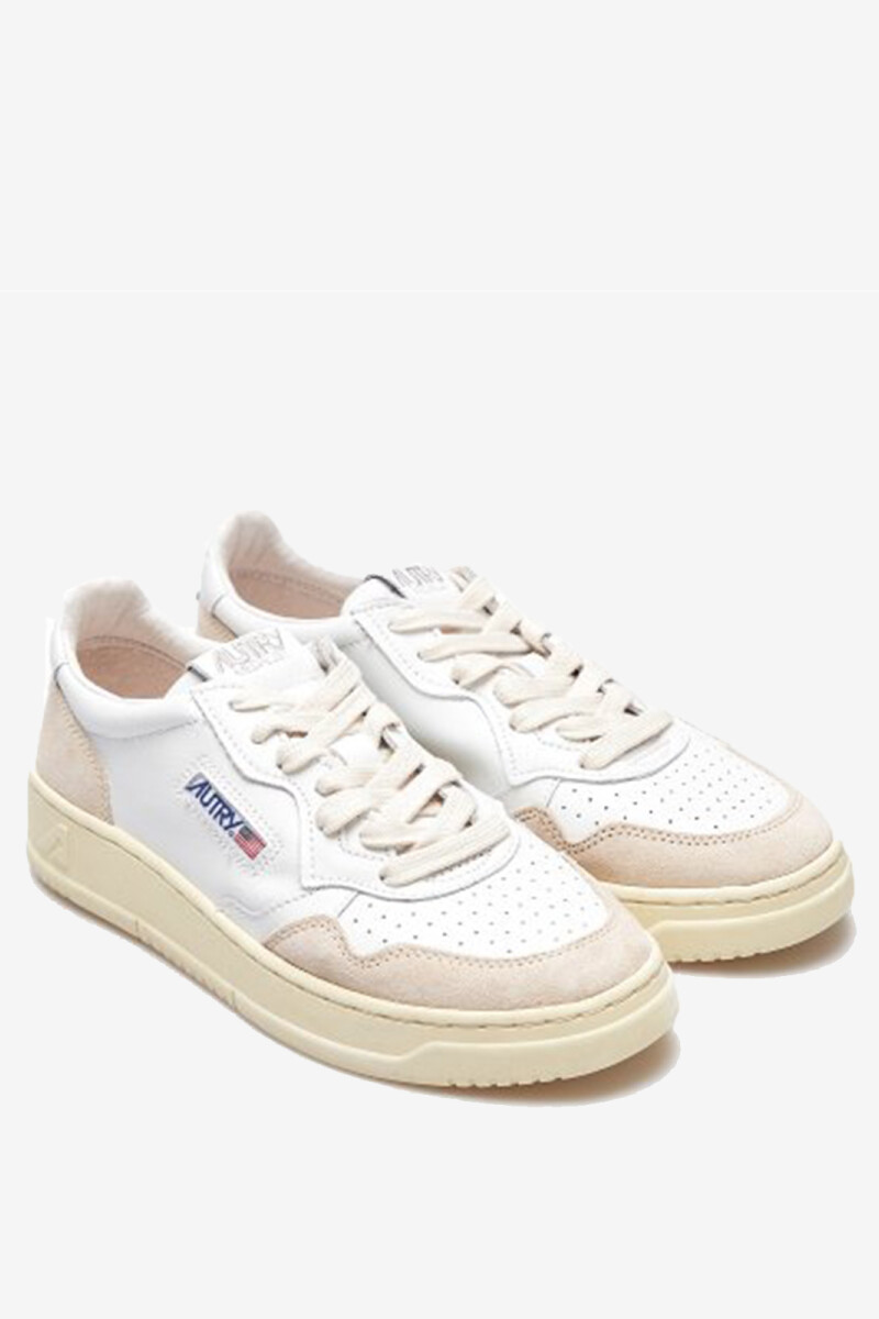 MEDALIST LOW MAN LEAT/SUEDE WH Blanco