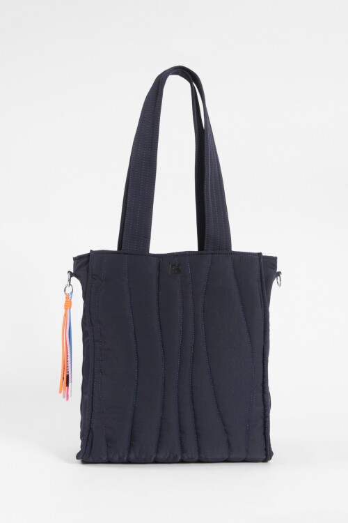 Shopper matelaseada azul marino